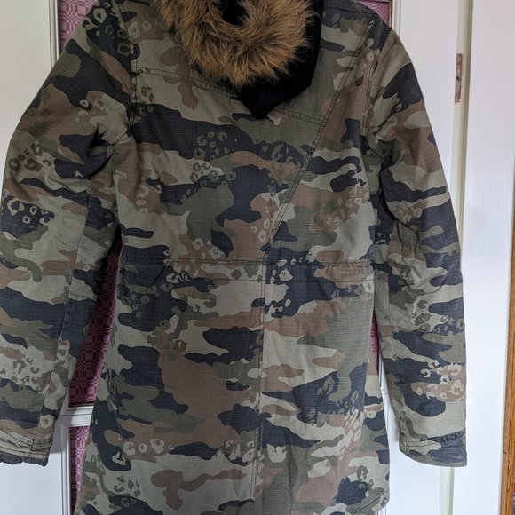 Volcom Camouflage Long Winter Skater Jacket - Picture 4 of 8